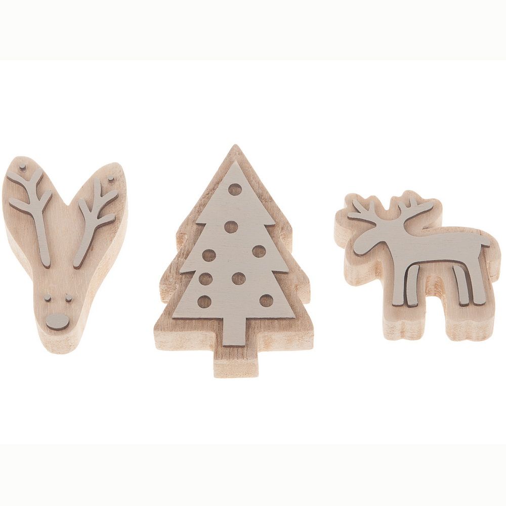 Διακοσμητικές σφραγίδες Xmas (Σετ/3)