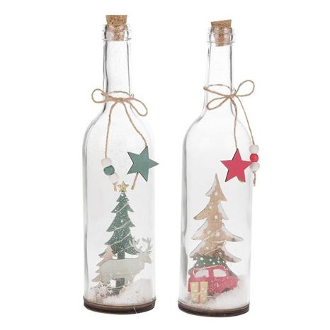 Μπουκάλι Xmas φωτάκια 29εκ.