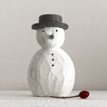 Χιονάνθρωπος ξύλινος στρογγυλός 8εκ.