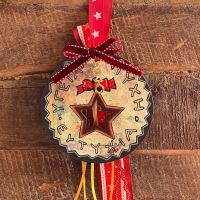 Γούρι Στρογγυλό γούρι-Αστέρι ξύλινο 33εκ. Φωτογραφία από Γούρι Στρογγυλό γούρι-Αστέρι ξύλινο 33εκ.