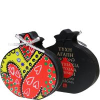 Φωτογραφία από Γούρι επιτραπέζιο 18εκ. - Ρόδι Boho-Καρδιές