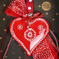 Φωτογραφία από Γούρι Κόκκινο κεραμικό-Καρδιά (24x17εκ.)