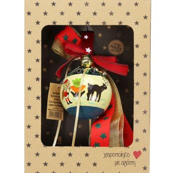 Γούρι Μπάλα ζωγραφιστή-Αγ.Βασίλης έλκηθρο