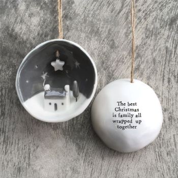 Μπάλα πορσελάνη μισή 7,7x4x7,1 εκ. -Best Christmas…