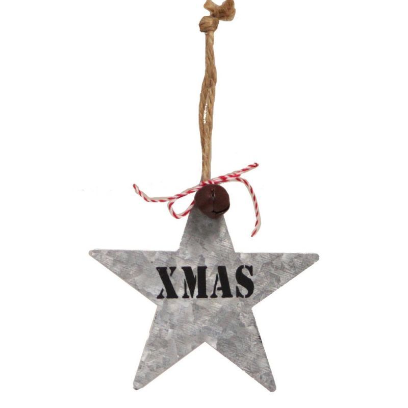 Φωτογραφία από Στολίδι αστέρι "XMAS" από τσίγκο 10εκ.