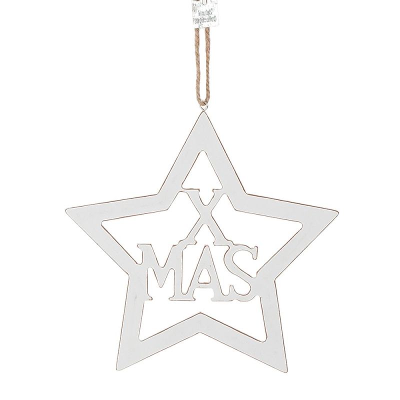 Φωτογραφία από Αστέρι ξύλινο λευκό X-MAS 18εκ.